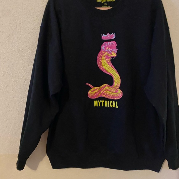 Mythical SERPENT KING  Snake Black Officially License Fantasy Goth Sweatshirt XL - Picture 3 of 13
